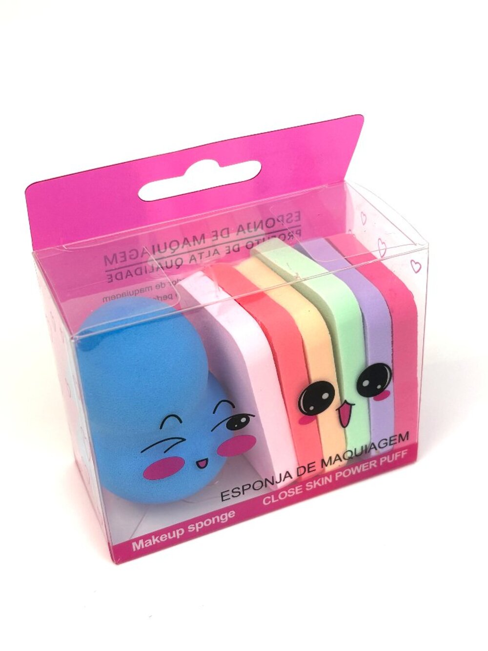 7 pieces set of cute colorful beauty makeup sponges and powder puffs. New - Picture 3 of 7